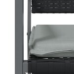 vidaXL Ensemble à manger de jardin 3 Pièces coussins résine tressée acier