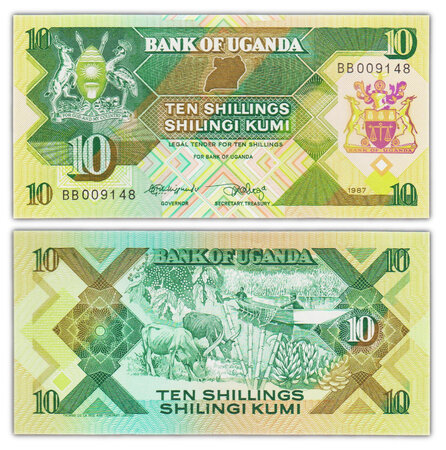 Billet de Collection 10 Shillings 1987 Ouganda - Neuf - P28