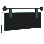 vidaXL Tête de lit suspendue Avec lumière LED Vert foncé Tissu