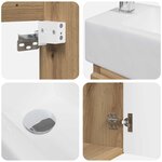 vidaXL Meuble de salle de bain avec robinet Chêne artisanal