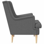 vidaXL Fauteuil Gris foncé Tissu