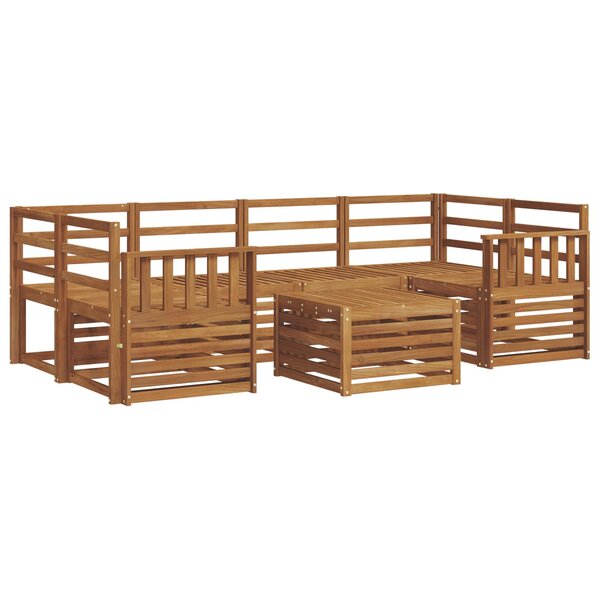 vidaXL Ensemble de canapés d'extérieur 7 pc Naturel