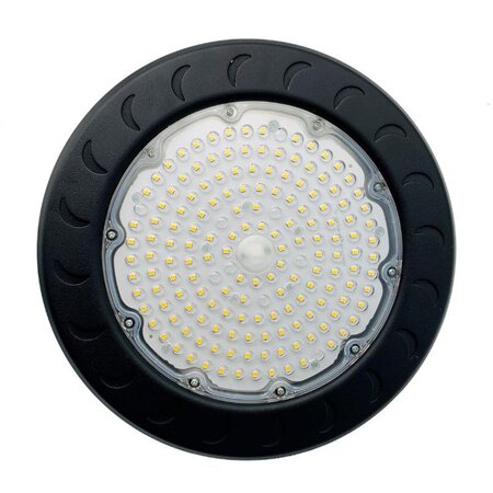 Suspension industrielle highbay ufo 100w ip65 noir - blanc froid 6000k - 8000k - silamp