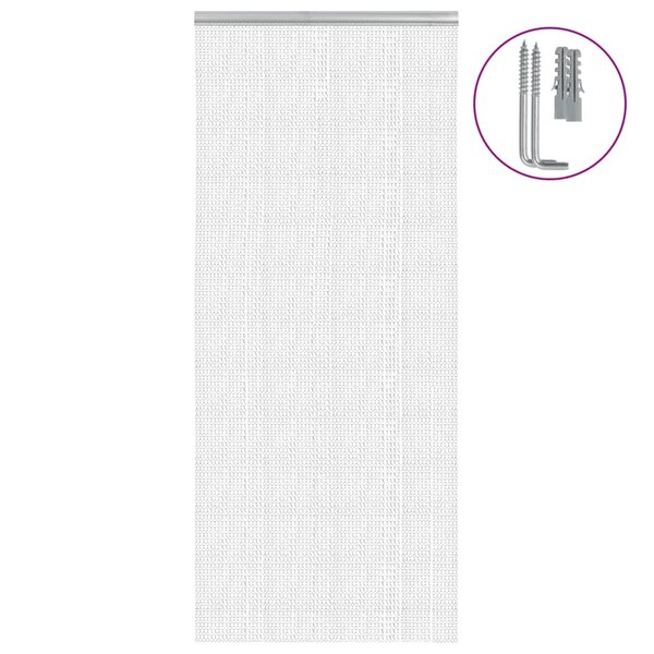 vidaXL Moustiquaire de porte à chaîne 90x220 cm aluminium
