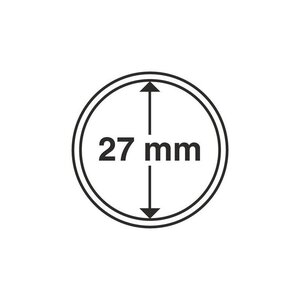 Capsules rondes 27mm pour monnaies de collection. Paquet - 100 capsules