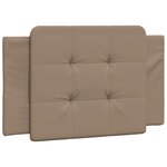 vidaXL Cadre de lit sans matelas Zadar cappuccino 100x200 cm similicuir