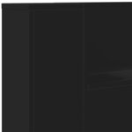 vidaXL Armoire tête de lit avec LED noir 160x16 5x103 5 cm