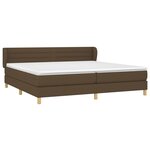 vidaXL Sommier à lattes de lit avec matelas Marron foncé 200x200 cm