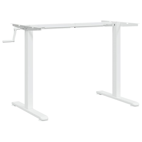 vidaXL Cadre de bureau debout blanc (94-135)x60x(70-114) cm acier