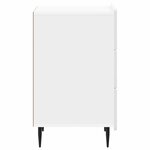 vidaXL Cabinet de chevet avec tiroir Blanc brillant 43 x 41 x 68 cm