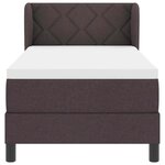 vidaXL Lit boxspring avec matelas Marron foncé 80 x 200 cm tissu