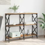 vidaXL Table console Bois Ancien 100 x 28 x 80 5 cm Bois d'ingénierie