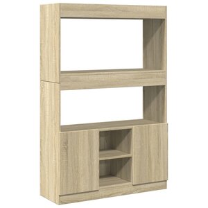 vidaXL Buffet haut chêne sonoma 92x33x140 cm bois d'ingénierie