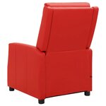 vidaXL Fauteuil de massage Rouge Similicuir