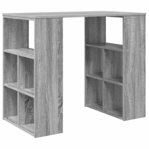 vidaXL Bureau avec étagère Gris 90 x 50 x 75 cm Bois d'ingénierie