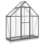 vidaXL Serre avec cadre de base anthracite 169x58x202 cm aluminium