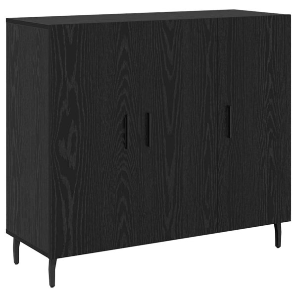 vidaXL Buffet Noir 90 x 34 x 80 cm Bois d'ingénierie