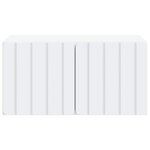 vidaXL Meuble TV mural 59 5 x 41 x 30 cm Blanc Bois d'ingénierie
