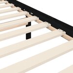 vidaXL Cadre de lit sans matelas noir 200x200 cm bois massif