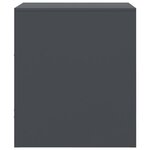 vidaXL Table de chevet anthracite 34 5x39x44 cm acier