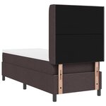 Lit avec sommier et matelas vidaXL & LED Marron Foncé 80x200 cm Tissu