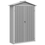 vidaXL Abri de jardin Gris 116x45x175 cm Acier galvanisé