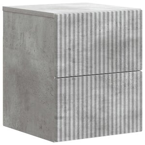 vidaXL Cabinet de chevet mural Gris béton 33 x 34 5 x 40 cm