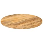 vidaXL Dessus de table Ø 70x3 8 cm rond bois de manguier massif