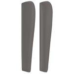 vidaXL Tête de lit avec oreilles Gris 203x23x118/128 cm Similicuir