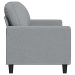 vidaXL Canapé à 2 places Gris clair 140 cm Tissu