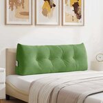 vidaXL Coussin de Dos Vert clair 120 x 24 x 50 cm Velours