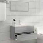 vidaXL Ensemble de meubles de salle de bain 2 Pièces Sonoma gris