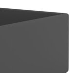 vidaXL Lavabo de salle de bain avec trop-plein Céramique Gris foncé