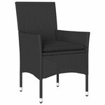 vidaXL Ensemble de salle à manger pour jardin 5 Pièces Noir Poly rotin