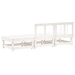 vidaXL Salon de jardin 3 Pièces blanc bois massif de pin