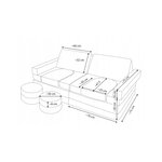 Canapé modulable enfants gris