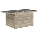 Ensemble de Canapés de Jardin de 9 Pièces avec Coussins Gris Clair Rattan Synthétique