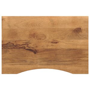 vidaXL Dessus de bureau avec courbe 100x60x2 5 cm manguier massif brut