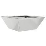 vidaXL Pot de jardin en forme de bol Argent 40 x 40 x 15 cm