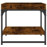vidaXL Table basse chêne fumé 49 5x49 5x45 cm bois d'ingénierie
