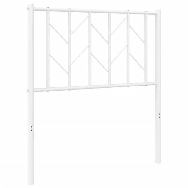 vidaXL Tête de lit métal blanc 75 cm