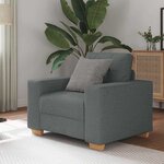 vidaXL Fauteuil Gris foncé 60 cm Tissu