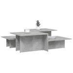 vidaXL Tables basses 2 Pièces gris béton bois d'ingénierie