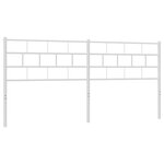 vidaXL Tête de lit de remplacement métal blanc 180 cm