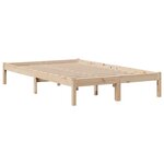 vidaXL Lit bibliothèque sans matelas 135x190 cm bois de pin massif
