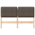 vidaXL Tête de lit capitonnée Marron et Taupe 140 cm Pin massif