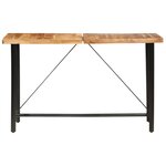 vidaXL Ensemble de bar 9 Pièces Bois d'acacia solide et cuir véritable