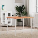 vidaXL Dessus de table 80x80x2 5 cm carré bois massif de hêtre