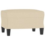 vidaXL Fauteuil avec repose-pied Crème 60 cm Tissu