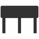 vidaXL Tête de lit Chêne noir 120 cm Bois d'ingénierie